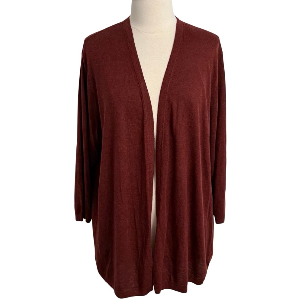 Maurices Women's Open Front Long Sleeve Cardigan, Back Mesh Detailing, Size 3